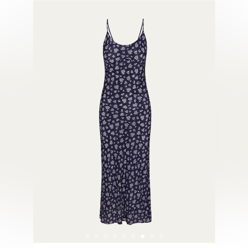 Réalisation Navy Floral Maxi Dress - Iggy in Saffron Blue